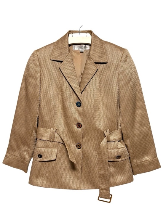Tahari Arthur S Levine Jackets & Blazers - Tahari Arthur S. Levine Belted Blazer Tortoise Buttons Sz 4P